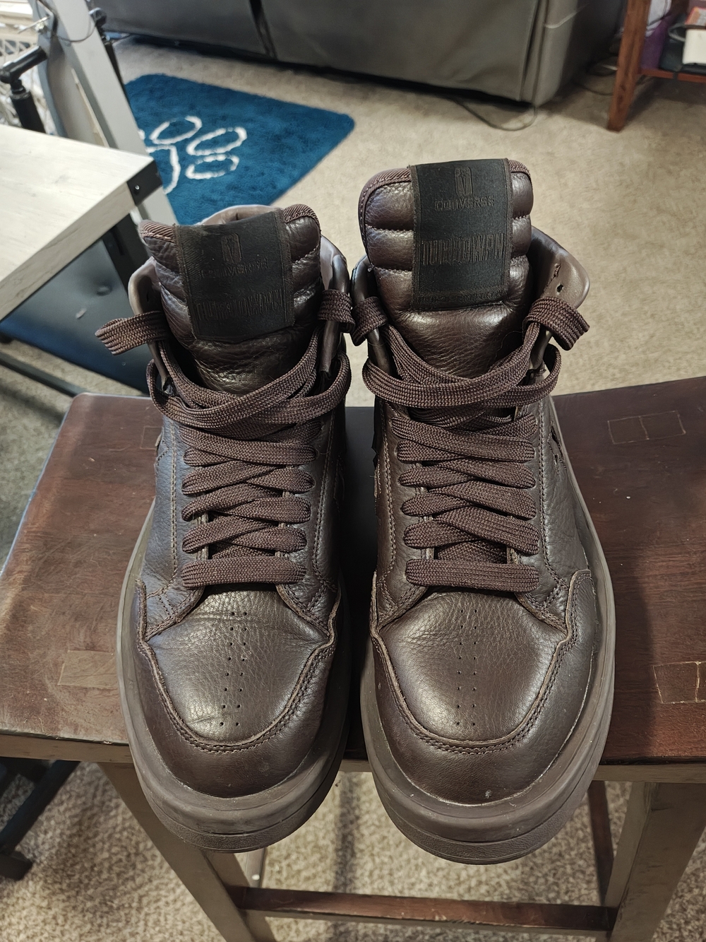 Men's Converse Brown Leather High-Top Sneakers